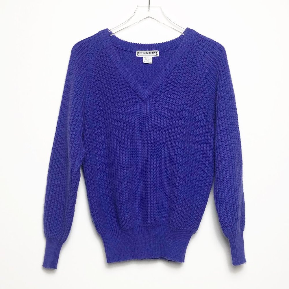 Vintage | Retrospective Chunky Purple Knit Sweater